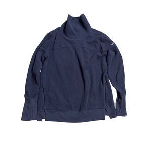 Alo Yoga Women's Navy Blue Warmth Cover-Up Turtleneck Sweatshirt Size Large
